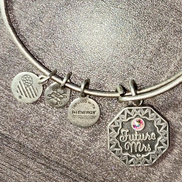 Alex & Ani Silver “Future Mrs." Charm Bracelet - Picture 2 of 2